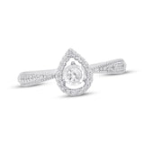 Pre-Owned Kay 1/8ct tw Diamond Pear Ring in Sterling Silver