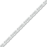 Pre-Owned Jared 1/20ct Round Diamond X Bracelet in Sterling Silver