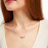 Pre-Owned Kay 1/10 ct Diamond Heart Infinity Necklace in 10K Rose Gold