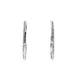 Pre-Owned Kay 14k White Gold 1/3ct Pave Diamond Hoops