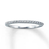 Pre-Owned Kay 1/8ct tw Round-cut Diamond Ring in 14k White Gold