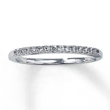 Pre-Owned Kay 1/6ct twRound-cut Diamond Wedding Band in 14K White Gold