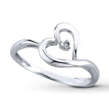 Pre-Owned Kay Diamond Accents Heart Ring in 10K White Gold