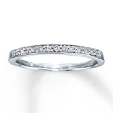 Pre-Owned Kay 1/8ct tw Round-cut Diamond Ring in 10k White Gold