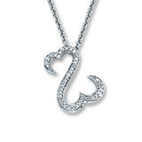 Pre-Owned Kay 1/8ct tw Diamond Pendant Necklace in Sterling Silver