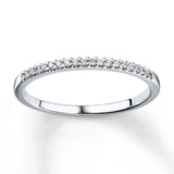 Pre-Owned Kay 1/10ct tw Diamond Band Ring in 10K White Gold