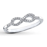 Pre-Owned Kay 1/10ct tw Infinity Diamond Ring in Sterling Silver