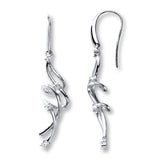 Pre-Owned Kay 1/20ct tw Diamond Dangle Earrings in Sterling Silver