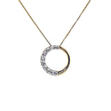 Pre-Owned Kay Diamond Accent Open Circle Pendant Necklace in 10k Solid Gold