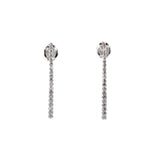 Pre-Owned Jared 10k White Gold 1/3ct Round Diamond Linear Pave Drops