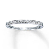 Pre-Owned Kay 1/8ct tw Round-cut Diamond Ring in 10k White Gold