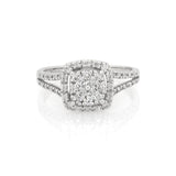 Pre-Owned Jared 1/2ct Diamond Cushion Ring in 10k White Gold