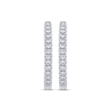 Pre-Owned Kay 1/4ct Diamond Huggie Earrings in 10k White Gold