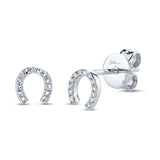 Pre-Owned Jared 14k White Gold Diamond Accent Arch Studs