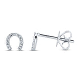 Pre-Owned Jared 14k White Gold Diamond Accent Arch Studs