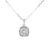 Pre-Owned Kay 1/4ct Diamond Cushion Pendant in 10k White Gold