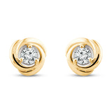 Pre-Owned Kay 1/4 ct Center of Me Diamond Stud Earrings in 10K Yellow Gold