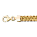 Pre-Owned Kay Solid Italian Multi Strand Rope Bracelet in 14K Yellow Gold