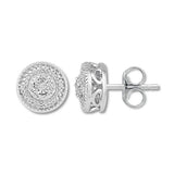 Pre-Owned Kay 1/5ct tw Diamond Circle Earrings in Sterling Silver