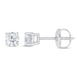 Pre-Owned Jared 1/2 ct Round Lab-Created Diamond Solitaire Earrings in 14K White Gold