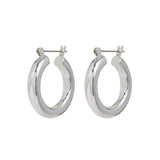 Baby Amalfi Tube Hoops in Silver