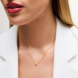 Lab Created 0.25ct Diamond Pendant Necklace in 18k Gold Vermeil