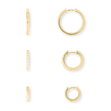 18k Gold Plated Huggie Ear Party Set