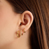 18k Gold Plated Huggie Ear Party Set