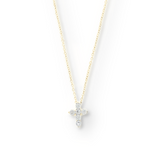 18k Gold Plated CZ Cross Necklace