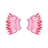 All Raffia Mini Madeline Earrings in Pink