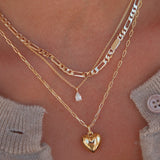 Lev Puffed Heart Necklace