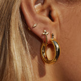 Baby Amalfi Tube Hoops in Gold