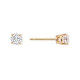 Pre-Owned Kay 1/2ct tw Diamond Solitaire Stud Earrings in 14k Yellow Gold