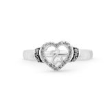 Pre-Owned Kay 1/15ct tw Black & White Diamond Heart Ring in Sterling Silver