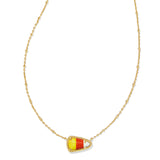 Candy Corn Short Pendant Necklace