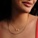 Candy Corn Short Pendant Necklace