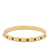 Set in Stone Hinged Bangle in Emerald