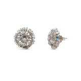 Beaming Bright Studs in Silver & CZ