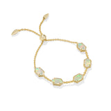 Hallie Delicate Chain Bracelet in Gold & Opalite Illusion