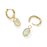 Hallie Huggie Earrings in Gold & Opalite Illusion