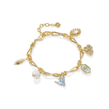 Melody Charm Bracelet in Gold & Neutral Mix