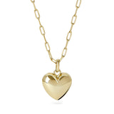 Lev Puffed Heart Necklace