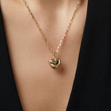 Lev Puffed Heart Necklace