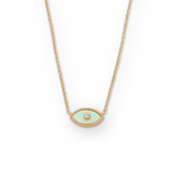 Valencia Opal Evil Eye Pendant Necklace