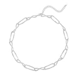 Aspen Abstract Linked Chain in Silver