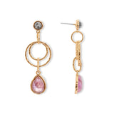 Two Stone Drop Earrings