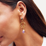 Two Stone Drop Earrings