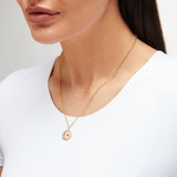 Funston Moon with CZ Pendant Necklace