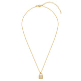 18k Gold Plated Pave CZ Lock Pendant Necklace