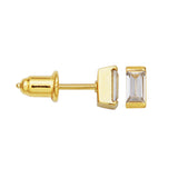 Clara 18k Gold Plated CZ Stud Earrings